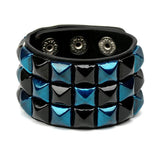 Gothic Punk Spikes Stud Wide Cuff Bracelets Leather Bangle