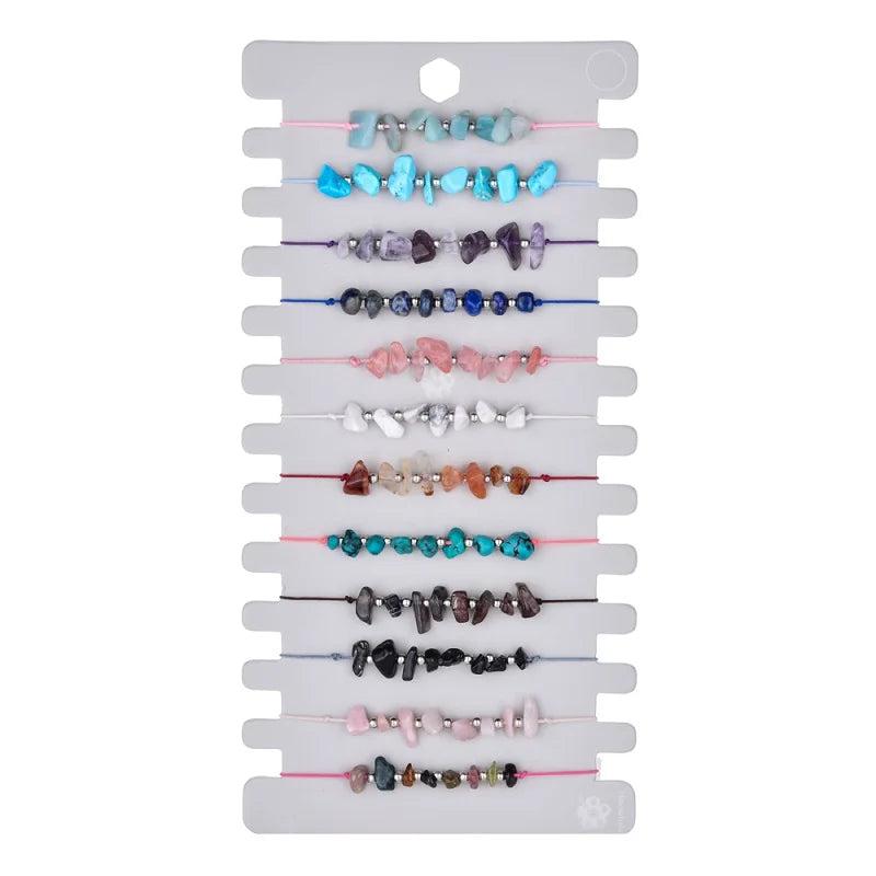 12Pcs/Set Colorful Beads Rope Bracelets for Women Party Jewelry