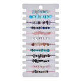 12Pcs/Set Colorful Beads Rope Bracelets for Women Party Jewelry