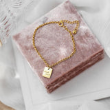 Good Luck Stainless Steel Charm Bracelet 18K Plated Unfading Jewelry