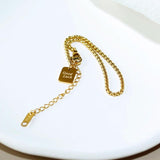 Good Luck Stainless Steel Charm Bracelet 18K Plated Unfading Jewelry