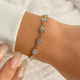 Rhinestone Star Chain Bracelet Wedding Jewelry Gift