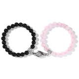 Friendship Hand Charm Bracelet Set - Matching Couple Bracelets