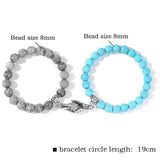 Friendship Hand Charm Bracelet Set - Matching Couple Bracelets