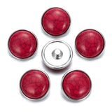 10pcs/lot 10 Colors Red 18mm Snap Button Charms for DIY Bracelet Snaps Jewelry