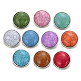 10pcs/lot 10 Colors Red 18mm Snap Button Charms for DIY Bracelet Snaps Jewelry