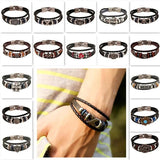 Men's Women's Punk Jewelry Leather Bracelet