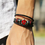 Men's Women's Punk Jewelry Leather Bracelet