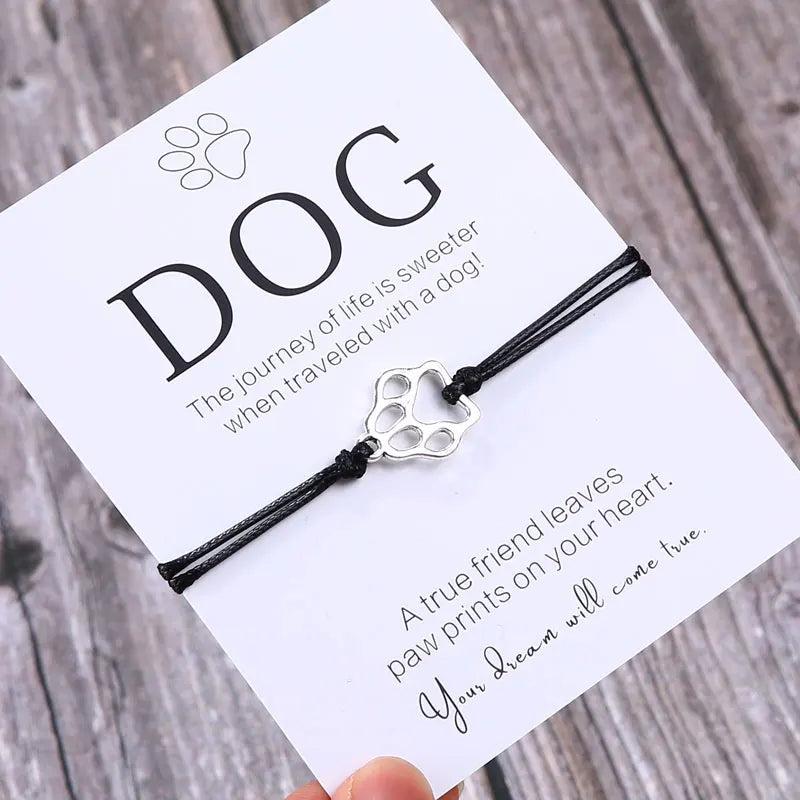 Dogs Paw Prints Adjustable Bracelets - Animal Lover Gift