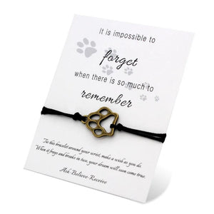 Dogs Paw Prints Adjustable Bracelets - Animal Lover Gift