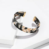 Leopard Print Bracelet Acetate Alloy Ladies Charm Floral Decor