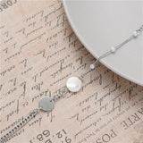 Silver Cuban Link Bracelet with Big Pearl Cross Pendant