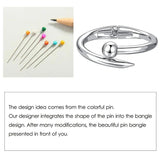 Nail Bangle Cuff Bracelet for Women Girls Love Friendship Jewelry