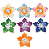 5pcs High Snap Button Jewelry Rhinestone Flower 18mm Fit Snap Bracelet Necklace