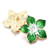 5pcs High Snap Button Jewelry Rhinestone Flower 18mm Fit Snap Bracelet Necklace