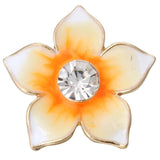 5pcs High Snap Button Jewelry Rhinestone Flower 18mm Fit Snap Bracelet Necklace