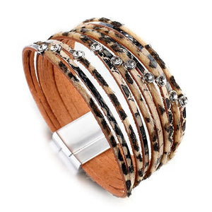 Boho Leopard Bracelet Layered Jewelry