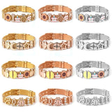 Stainless Steel Mesh Bracelet with Birthday Cake Beads for Women