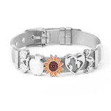 Stainless Steel Mesh Bracelet with Birthday Cake Beads for Women
