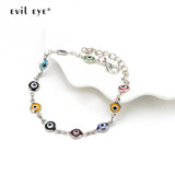 Eye Charm Bracelet Silver Chain Adjustable for Women Girls EY476