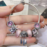 Silver Plated Charms Bracelet for Women Jewelry Gift