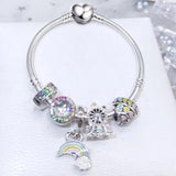 Silver Plated Charms Bracelet for Women Jewelry Gift