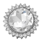 6pcs Snap Jewelry 18MM Rhinestone Flower Button Fit Snap Bracelets ZA1216