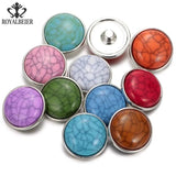 10pcs 18mm Snap Button Stone Charms Fit Snap Bracelet For 18mm/20mm Snap Jewelry