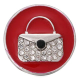 6pcs DIY Crystal Red Snap Buttons Jewelry Fit 18mm Metal Snap Button Bracelet