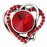 6pcs DIY Crystal Red Snap Buttons Jewelry Fit 18mm Metal Snap Button Bracelet
