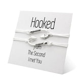 Fish Hook Heart Love Bracelets Valentine?s Gift Couple Women Men Unisex
