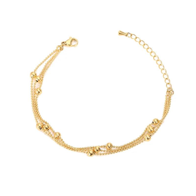 Classic Beaded Women's Bracelet Three-layer Bead Chain Girl Accessories Jewelry