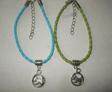 Vintage Hound Dog Charms Cuff Bracelet Leather Anklets