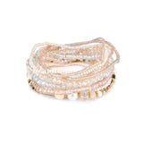 Crystal Elastic Beads Bracelet Set for Women Bohemian Jewelry