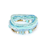 Crystal Elastic Beads Bracelet Set for Women Bohemian Jewelry