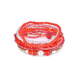 Crystal Elastic Beads Bracelet Set for Women Bohemian Jewelry