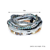 Crystal Elastic Beads Bracelet Set for Women Bohemian Jewelry