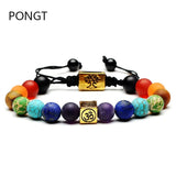 Colorful Life Tree Stone Bracelet 7 Chakra Healing Crystal Yoga Bead Balancing