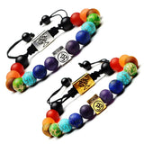 Colorful Life Tree Stone Bracelet 7 Chakra Healing Crystal Yoga Bead Balancing