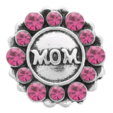 6pcs Red Rhinestone Snaps DIY Jewelry 20mm Metal Snap Button for Bracelet