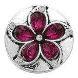 6pcs Red Rhinestone Snaps DIY Jewelry 20mm Metal Snap Button for Bracelet