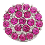 6pcs Red Rhinestone Snaps DIY Jewelry 20mm Metal Snap Button for Bracelet