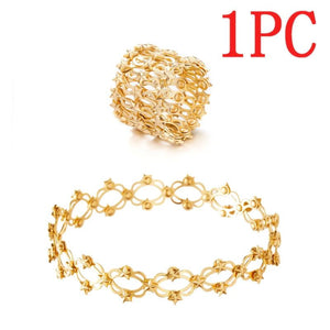 Adjustable Magnetic Therapy Detox Bracelet Ring Set for Girls