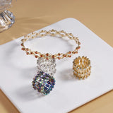 Adjustable Magnetic Therapy Detox Bracelet Ring Set for Girls
