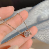 Zircon Stainless Steel Charm Bracelets Fadeless Titanium Chain
