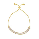 Rainbow CZ Square Tennis Chain Bracelet