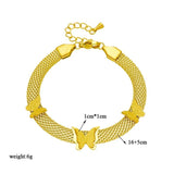 LAMENGLY Butterfly Charm Bracelet 316L Stainless Steel Women Girls