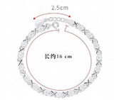 Silver Cross Charm Bracelet for Women Girls Wedding Jewelry