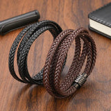 Bohemian Leather Woven Bracelet for Men