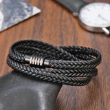 Bohemian Leather Woven Bracelet for Men